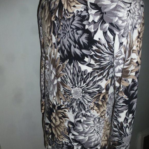 Isaac Mizrahi Live! Women's floral Print button-front  Sweater / Cardigan XXS - Picture 6 of 9